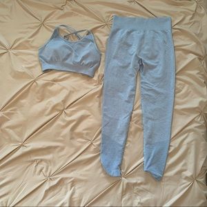 Sky blue workout set